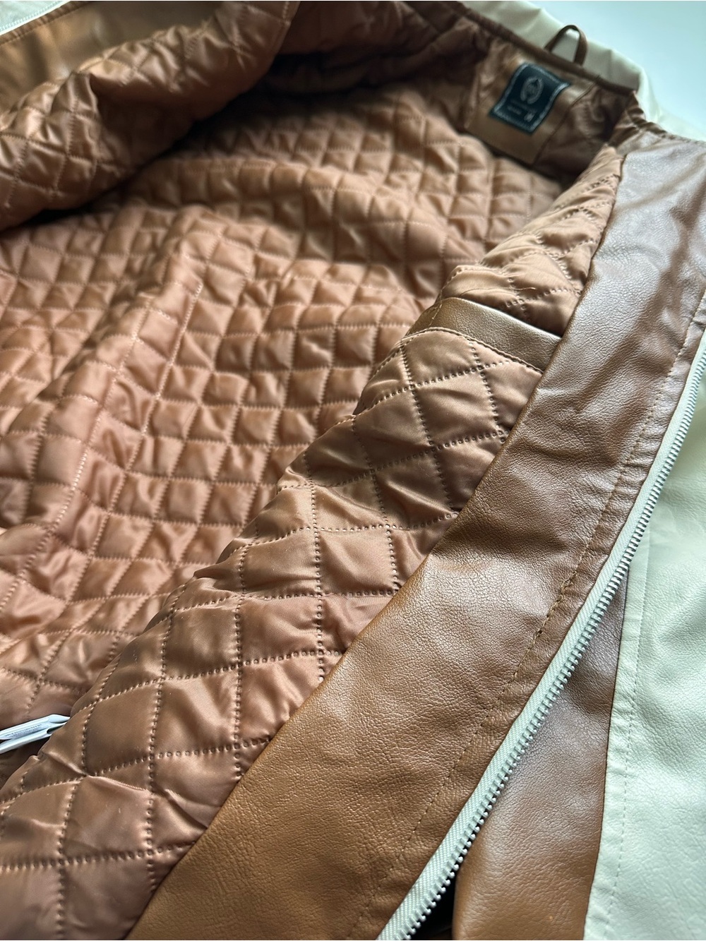 Auto Club Rally Brown & Cream Men's Racing Jacket - Picture 6 of 6